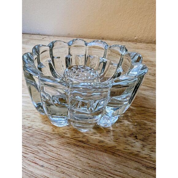 Princess House 2 Way Reversible Lead Crystal Glass Candle Stick Votive Holder - Picture 2 of 6